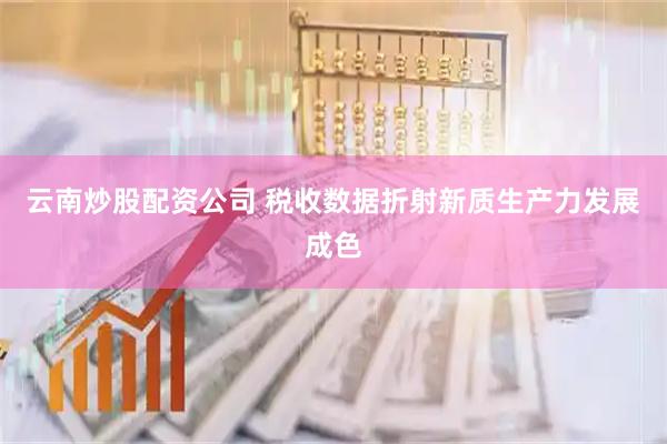 云南炒股配资公司 税收数据折射新质生产力发展成色